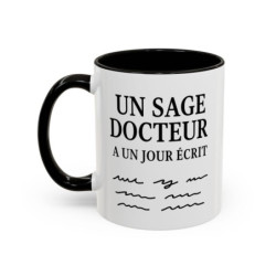 Teecustom Mug Citation Humour – Un Sage Docteur A Un Jour Écrit – Tasse Message Drôle