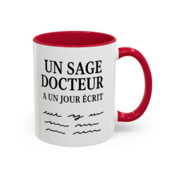 Teecustom Mug Citation Humour – Un Sage Docteur A Un Jour Écrit – Tasse Message Drôle