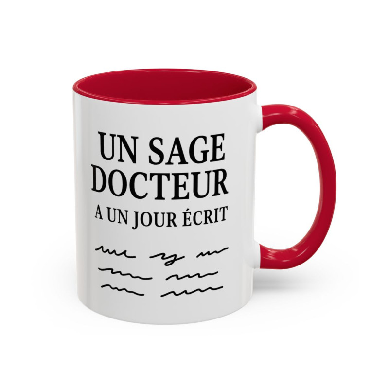 Teecustom Mug Citation Humour – Un Sage Docteur A Un Jour Écrit – Tasse Message Drôle