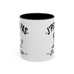 Mug "J’peux pas, j’ai pêche" – Tasse Céramique Humoristique Pêche – Cadeau Pêcheur Drôle – Micro-ondes & Lave-Vaisselle – 325 ml
