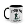 Mug "J’peux pas, j’ai pêche" – Tasse Céramique Humoristique Pêche – Cadeau Pêcheur Drôle – Micro-ondes & Lave-Vaisselle – 325 ml