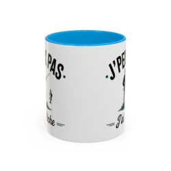 Mug "J’peux pas, j’ai pêche" – Tasse Céramique Humoristique Pêche – Cadeau Pêcheur Drôle – Micro-ondes & Lave-Vaisselle – 325 ml