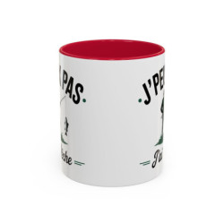 Mug "J’peux pas, j’ai pêche" – Tasse Céramique Humoristique Pêche – Cadeau Pêcheur Drôle – Micro-ondes & Lave-Vaisselle – 325 ml