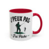 Mug "J’peux pas, j’ai pêche" – Tasse Céramique Humoristique Pêche – Cadeau Pêcheur Drôle – Micro-ondes & Lave-Vaisselle – 325 ml