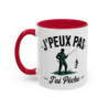 Mug "J’peux pas, j’ai pêche" – Tasse Céramique Humoristique Pêche – Cadeau Pêcheur Drôle – Micro-ondes & Lave-Vaisselle – 325 ml