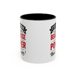 Mug Beau Gosse Pompier – Tasse Céramique Humour Sapeur-Pompier – Cadeau Homme Métier Feu – Micro-ondes & Lave-Vaisselle