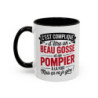 Mug Beau Gosse Pompier – Tasse Céramique Humour Sapeur-Pompier – Cadeau Homme Métier Feu – Micro-ondes & Lave-Vaisselle