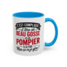 Mug Beau Gosse Pompier – Tasse Céramique Humour Sapeur-Pompier – Cadeau Homme Métier Feu – Micro-ondes & Lave-Vaisselle