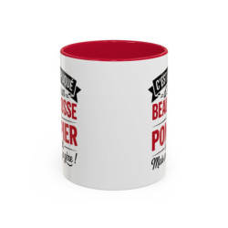 Mug Beau Gosse Pompier – Tasse Céramique Humour Sapeur-Pompier – Cadeau Homme Métier Feu – Micro-ondes & Lave-Vaisselle