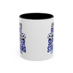 Mug Supporter Strasbourg – Tasse Céramique Humour Football – Cadeau Fan Ville de Strasbourg