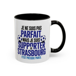 Mug Supporter Strasbourg – Tasse Céramique Humour Football – Cadeau Fan Ville de Strasbourg