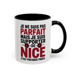 Mug Supporter Nice Humour – Tasse Céramique Football Texte Drôle – Cadeau Fan Ville de Nice 325ml
