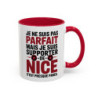 Mug Supporter Nice Humour – Tasse Céramique Football Texte Drôle – Cadeau Fan Ville de Nice 325ml
