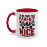 Mug Supporter Nice Humour – Tasse Céramique Football Texte Drôle – Cadeau Fan Ville de Nice 325ml