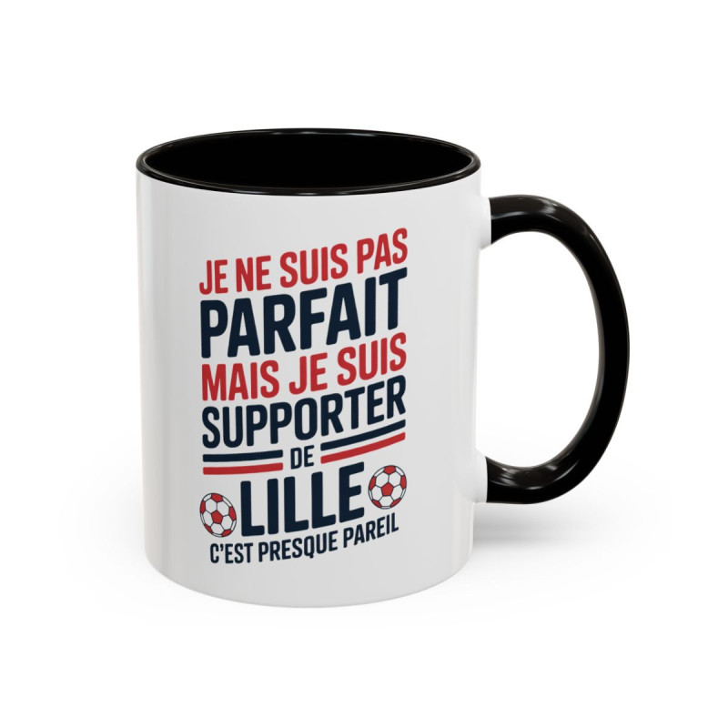 Mug Supporter Lille Humour – Tasse Céramique Football Texte Drôle – Cadeau Fan Ville de Lille 325ml