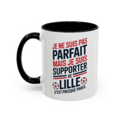 Mug Supporter Lille Humour – Tasse Céramique Football Texte Drôle – Cadeau Fan Ville de Lille 325ml