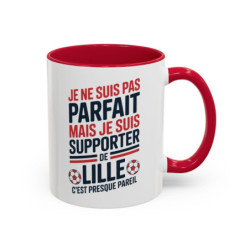 Mug Supporter Lille Humour – Tasse Céramique Football Texte Drôle – Cadeau Fan Ville de Lille 325ml