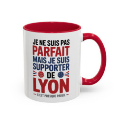 Mug Supporter Lyon Humour – Tasse Céramique Football Texte Drôle – Cadeau Fan Ville de Lyon