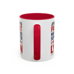 Mug Supporter Lyon Humour – Tasse Céramique Football Texte Drôle – Cadeau Fan Ville de Lyon