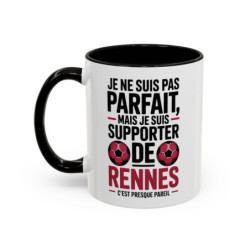 Mug Supporter Rennes Humour – Tasse Céramique Football Texte Drôle – Cadeau Fan Ville de Rennes