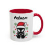 Teecustom Mug Alien Personnalisé avec Prénom Tasse Humour Noël OVNI Signe Jul Cadeau Drôle et Original