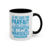 Mug Supporter Marseille Humour – Tasse Céramique Football Texte Drôle – Cadeau Fan Ville de Marseille