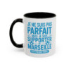 Mug Supporter Marseille Humour – Tasse Céramique Football Texte Drôle – Cadeau Fan Ville de Marseille