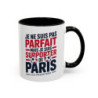 Mug Supporter Paris Humour – Tasse Céramique Football Texte Drôle – Cadeau Fan Ville de Paris