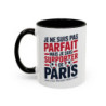 Mug Supporter Paris Humour – Tasse Céramique Football Texte Drôle – Cadeau Fan Ville de Paris