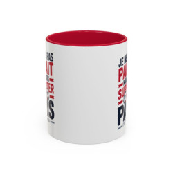 Mug Supporter Paris Humour – Tasse Céramique Football Texte Drôle – Cadeau Fan Ville de Paris