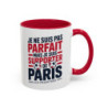 Mug Supporter Paris Humour – Tasse Céramique Football Texte Drôle – Cadeau Fan Ville de Paris