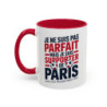 Mug Supporter Paris Humour – Tasse Céramique Football Texte Drôle – Cadeau Fan Ville de Paris