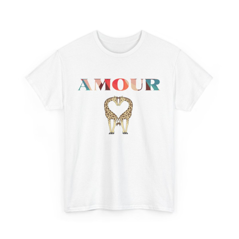 Tee Shirt Amour Girafe idée cadeau Love
