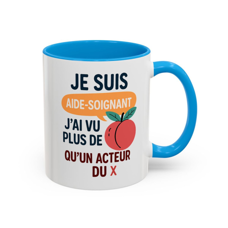 Mug Aide-Soignant Humour – Tasse Céramique Métier Soins Texte Drôle – Cadeau Soignant Original