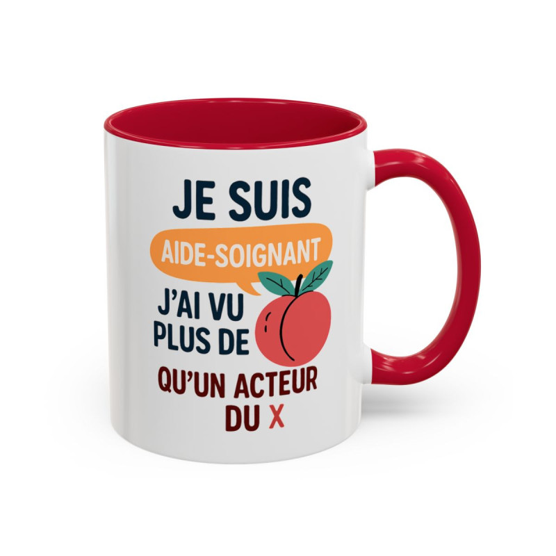 Mug Aide-Soignant Humour – Tasse Céramique Métier Soins Texte Drôle – Cadeau Soignant Original