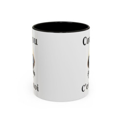 Mug Caliméro Coucou c'est moi idée cadeau tasse drôle Noir Bleu Rouge