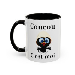 Mug Caliméro Coucou c'est moi idée cadeau tasse drôle Noir Bleu Rouge