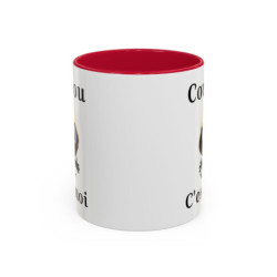 Mug Caliméro Coucou c'est moi idée cadeau tasse drôle Noir Bleu Rouge