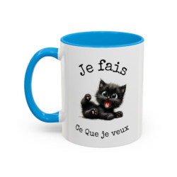 Mug Chat Mignon – Tasse Céramique Illustration Chaton – Cadeau Amoureux des Chats  325 ml