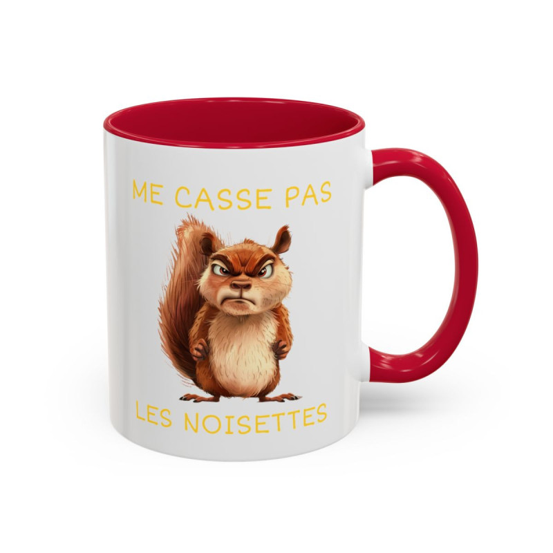 Mug Me Casse Pas Les Noisettes – Tasse Céramique Écureuil Humour – Cadeau Drôle Expression Française
