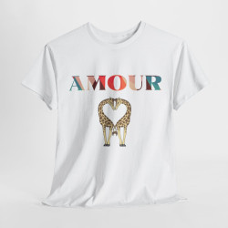 Tee Shirt Amour Girafe idée cadeau Love