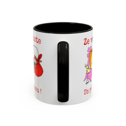 Mug Caliméro Ze veux zuste un petit bizou ! Idée cadeau humour drôle amusant tasse Noir Bleu Rouge