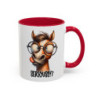 Mug Cheval Humour “Seriously?” – Tasse Céramique Animal Drôle avec Lunettes – Cadeau Original