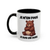 Mug Ours Mignon Boudeur – Tasse Céramique Illustration Ourson – Cadeau Humour et Tendresse