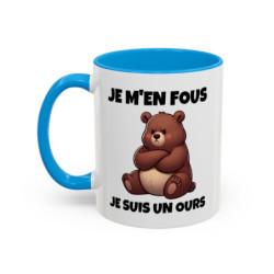 Mug Ours Mignon Boudeur – Tasse Céramique Illustration Ourson – Cadeau Humour et Tendresse