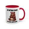 Mug Ours Mignon Boudeur – Tasse Céramique Illustration Ourson – Cadeau Humour et Tendresse
