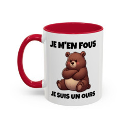 Mug Ours Mignon Boudeur – Tasse Céramique Illustration Ourson – Cadeau Humour et Tendresse
