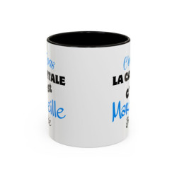 Mug “C’est pas Marseille” – Tasse Céramique Humour Typographique – Cadeau Original Sud de la France
