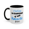 Mug “C’est pas Marseille” – Tasse Céramique Humour Typographique – Cadeau Original Sud de la France