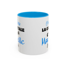 Mug “C’est pas Marseille” – Tasse Céramique Humour Typographique – Cadeau Original Sud de la France